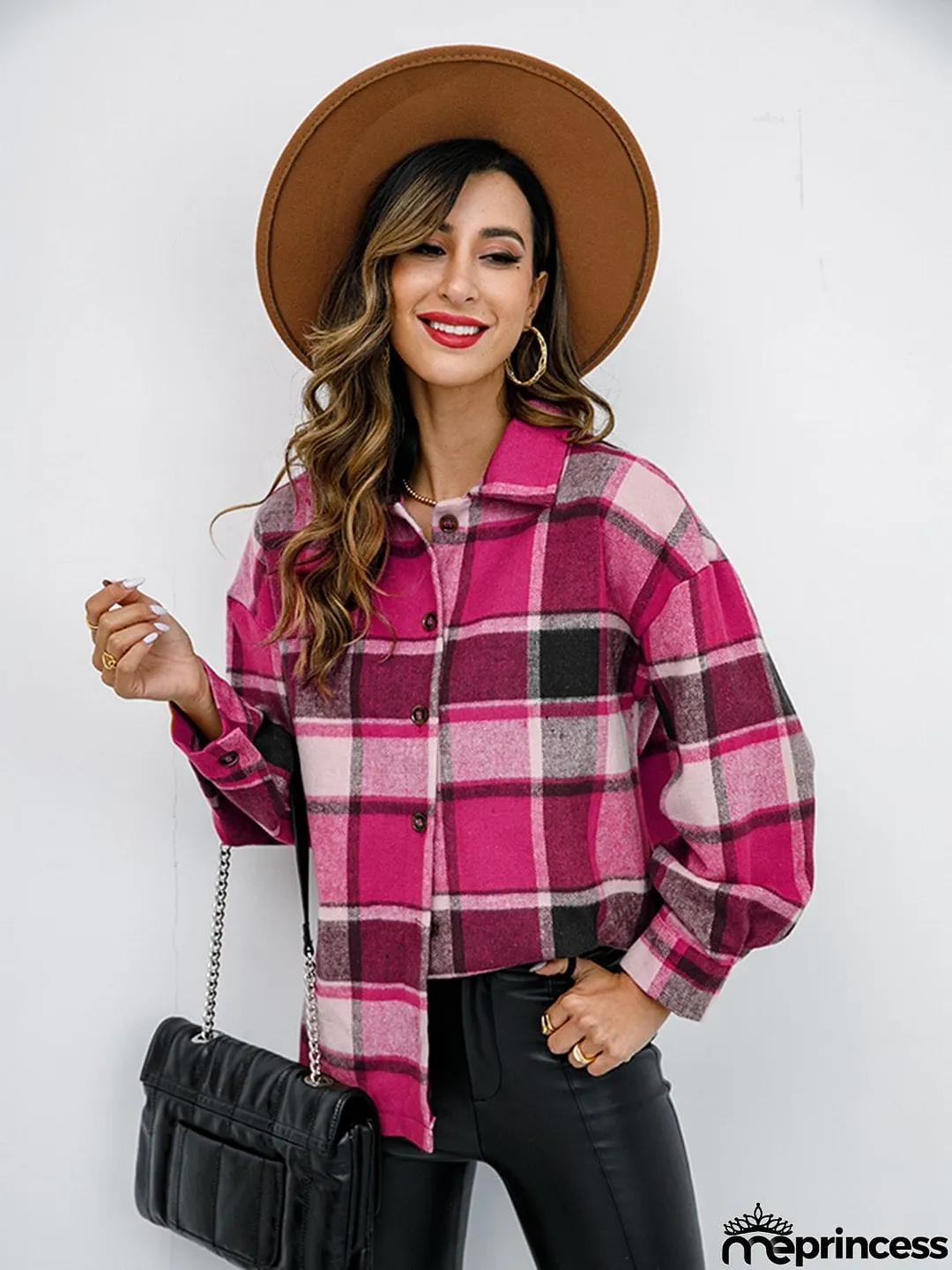 Plaid Button-Down Jacket
