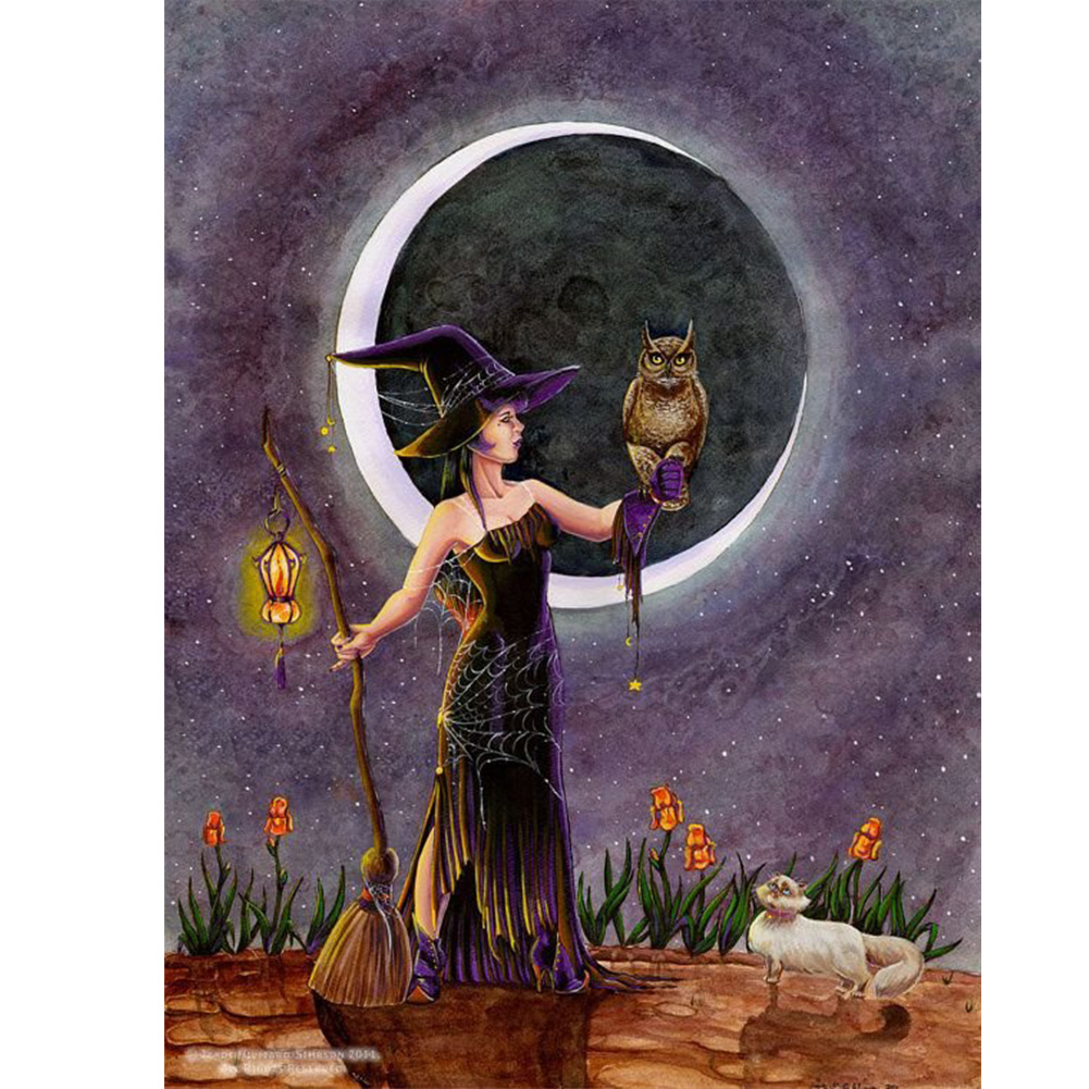 

Dark Witch - Round Drill Diamond Painting - 30*40CM, 501 Original