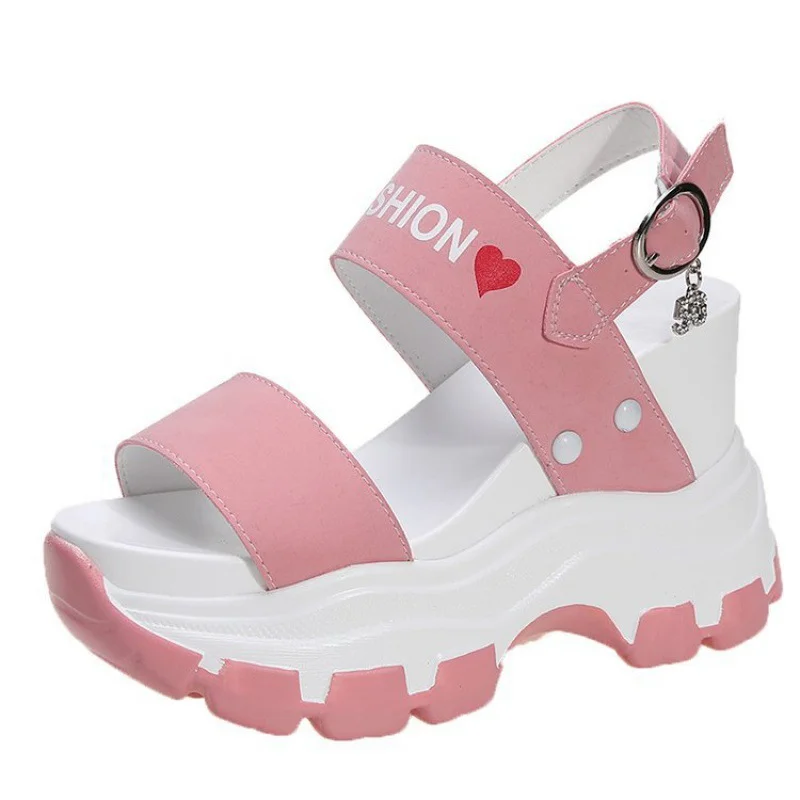 Wongn Wongn Sandals Female Fairy Wind Summer 2023 New Net Red Cake Platform Inside The Open Toe High Heels