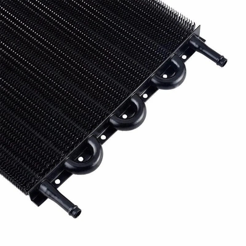 Garlaven 8 Row Universal Aluminum Transmission Oil Cooler Radiator Black