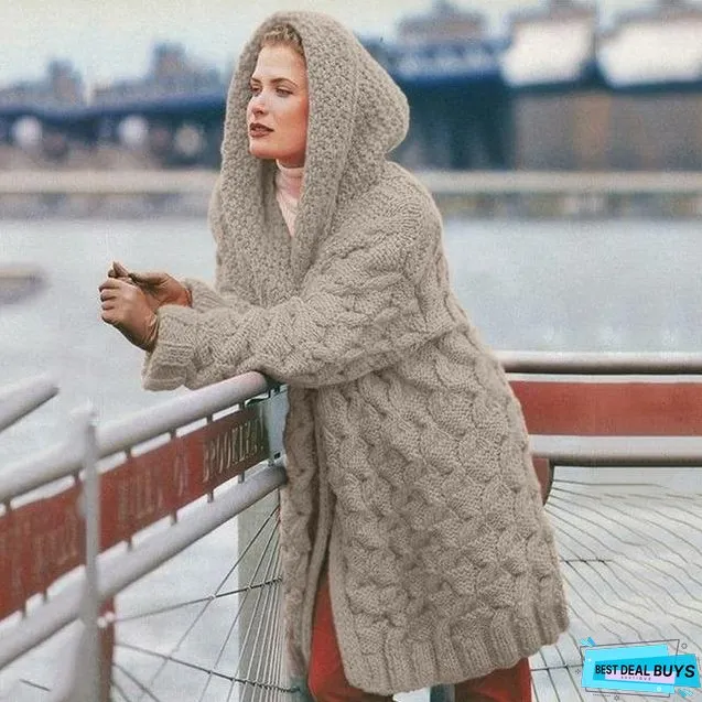 Elegant Solid Knitted Cardigan