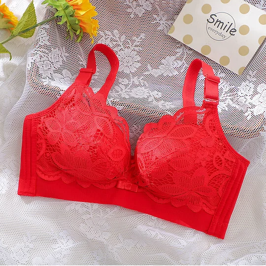 Aiyuzuo Thickened Extra Thick 12cm Small Chest Flat Chest Gathered Bra No Steel Ring Extra Thick 8cm Bra Closed Breast Sexy Underwear