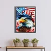 Diamond Painting-DIY Full Round Drill Eagle and Flag