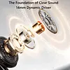 BT 5.4 Lapel-Clip Neckband Earbuds Rechargeable Sound Amplifiers Headphones Lightweigth Hearing Aids Earphones for Sport/Cycling/Travel/Live Streaming/Sleep