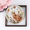 Cat Butterfly-Embroidery Kit