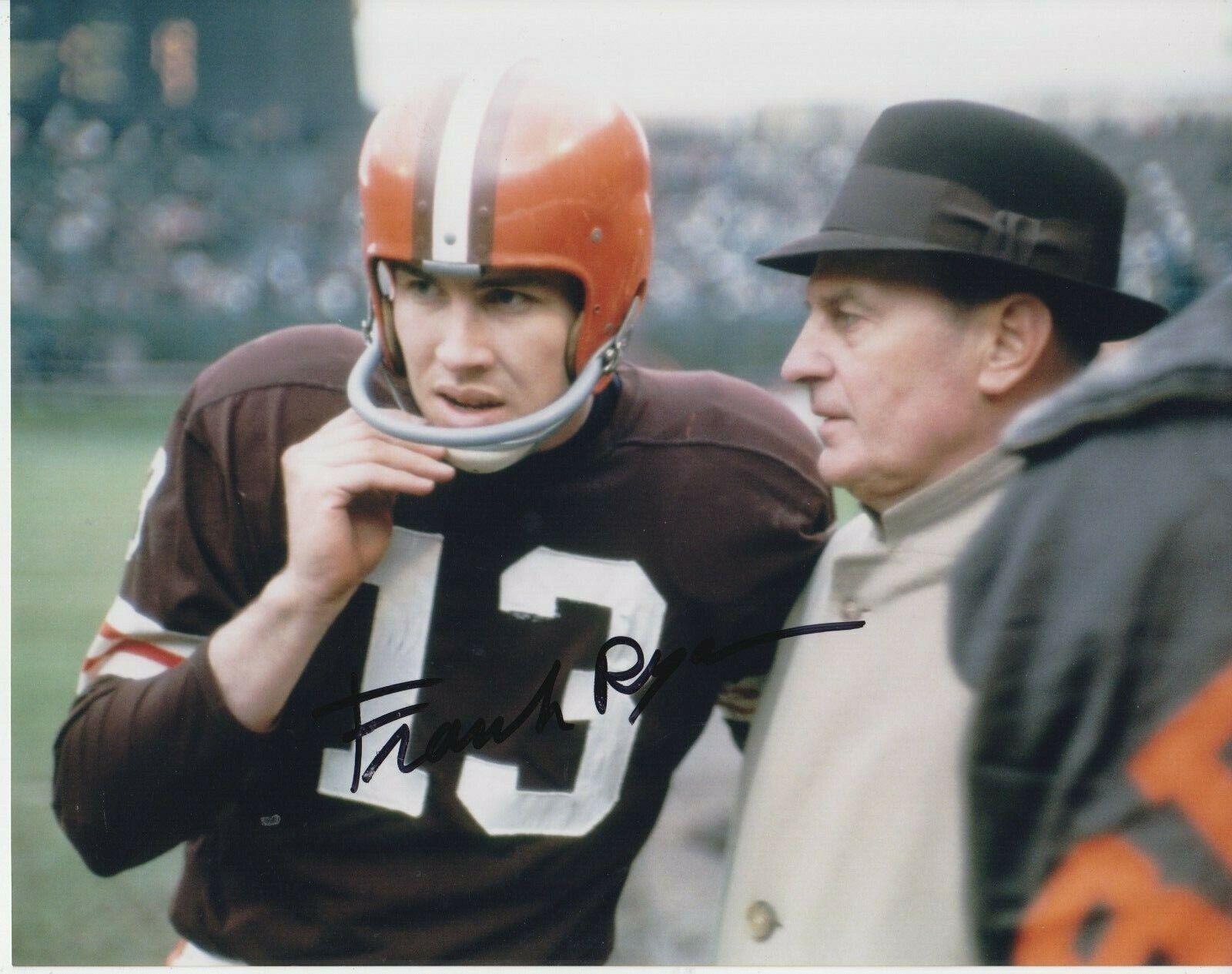 Frank Ryan 8x10 Signed Photo Poster painting w/ COA Cleveland Browns #1