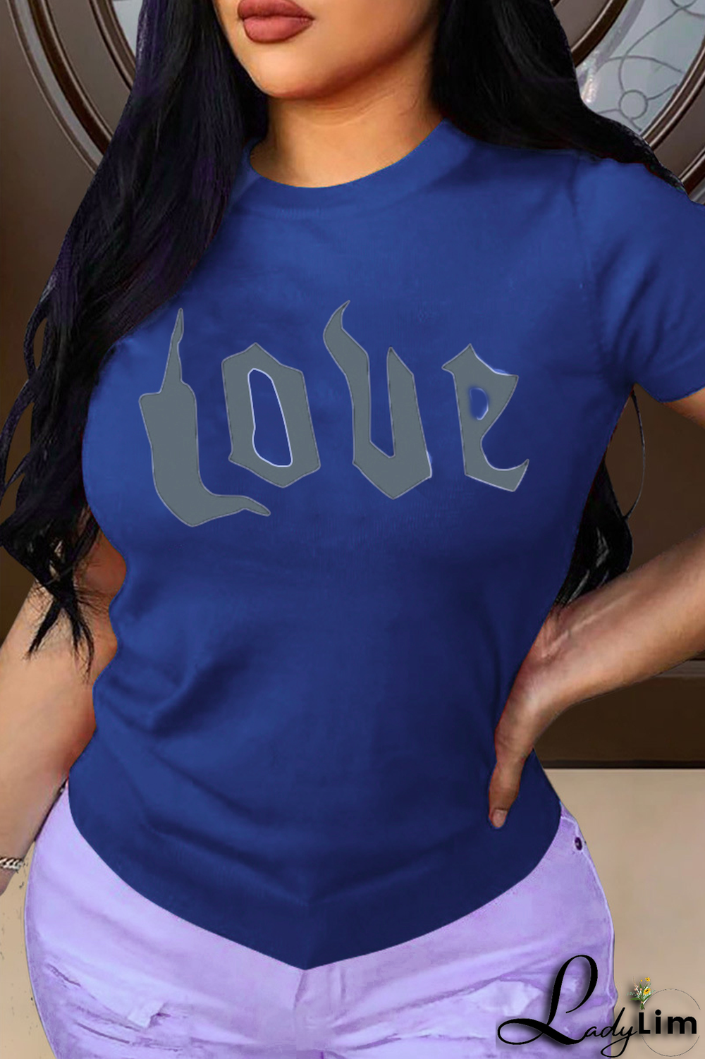 White Fashion Casual Letter Print Basic O Neck T-Shirts