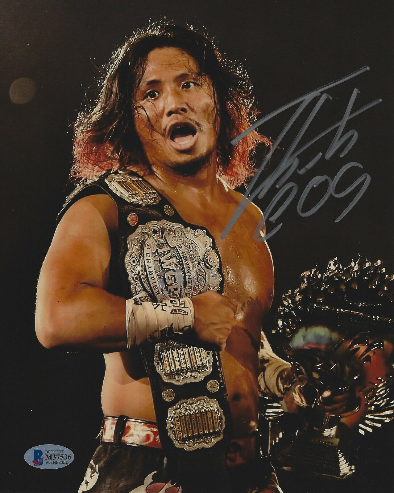 Hiromu Takahashi Signed 8x10 Photo Poster painting BAS Beckett COA New Japan Pro Wrestling LIJ 1