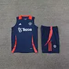 2024/2025 Manchester United pre-match training Blue Jersey+Shorts 1:1 Thai Quality