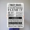 Toilet Rules - Metal Tin Signs(8*12Inch/12*16Inch)