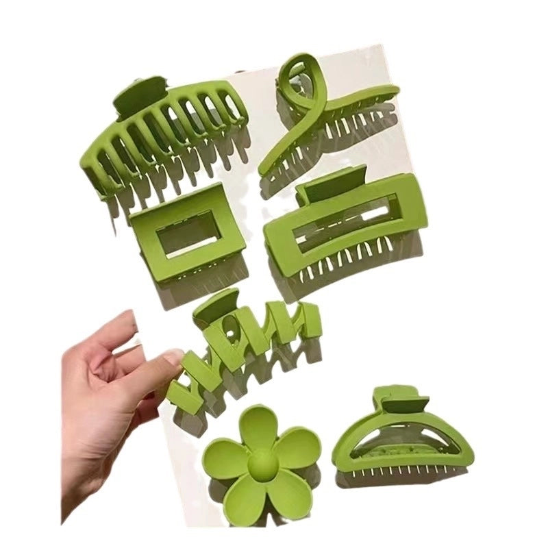 Summer Explosions Color Suit Grab Clip Large Simple Hairpin Women’s Back Of Head Hairpin High-end Shark Clip Headwear