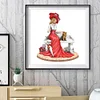 Diamond Painting -DIY Round Drill Dress Lady(40*40 CM)