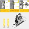 2/4Pcs Bearing Silent Wheel Loading 176 Lb Pulley Block Kit Wall-Mounted Pulley
