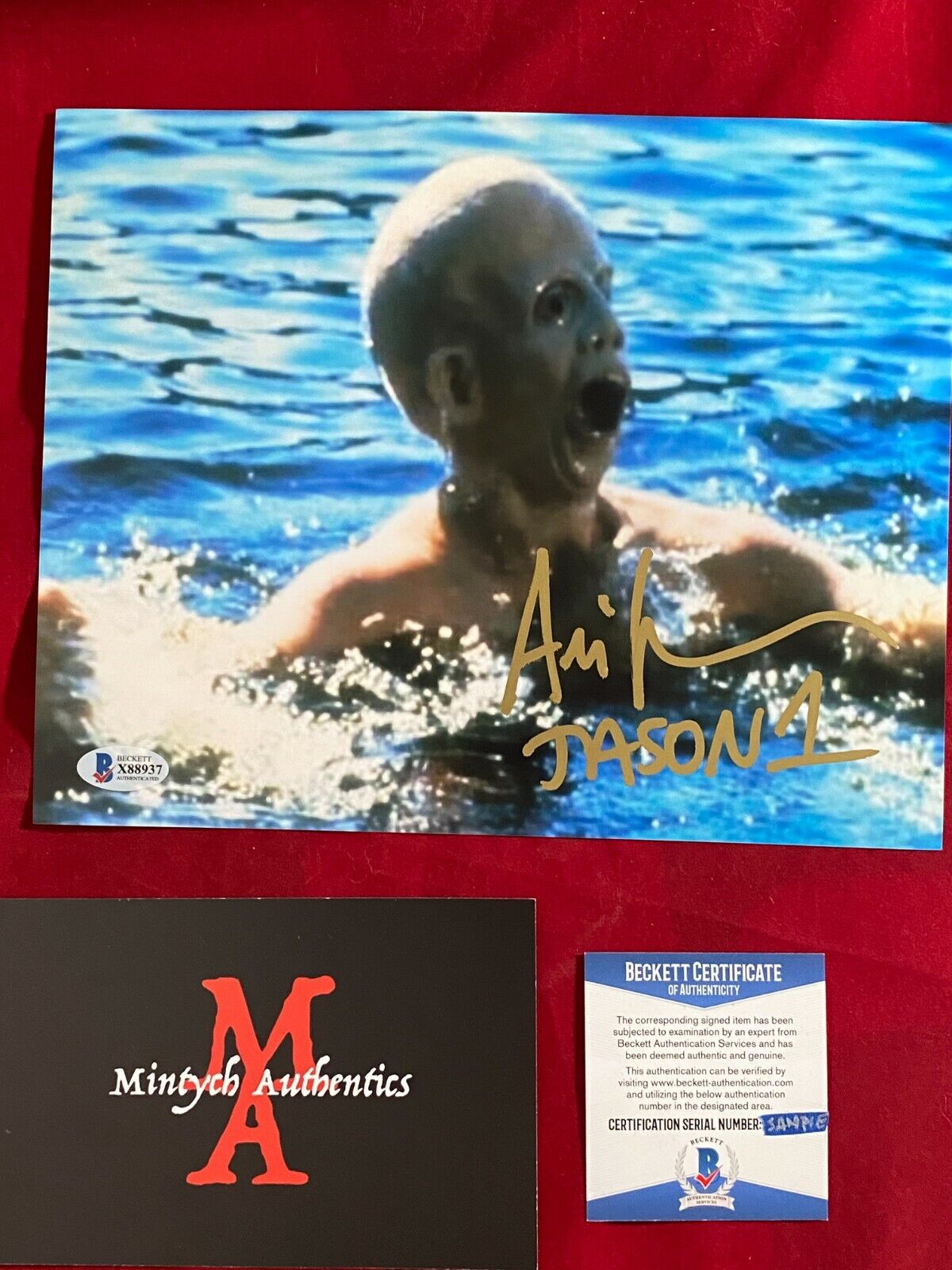 ARI LEHMAN FIRST JASON VOORHEES SIGNED 8X10 Photo Poster painting! FRIDAY THE 13TH! BECKETT COA