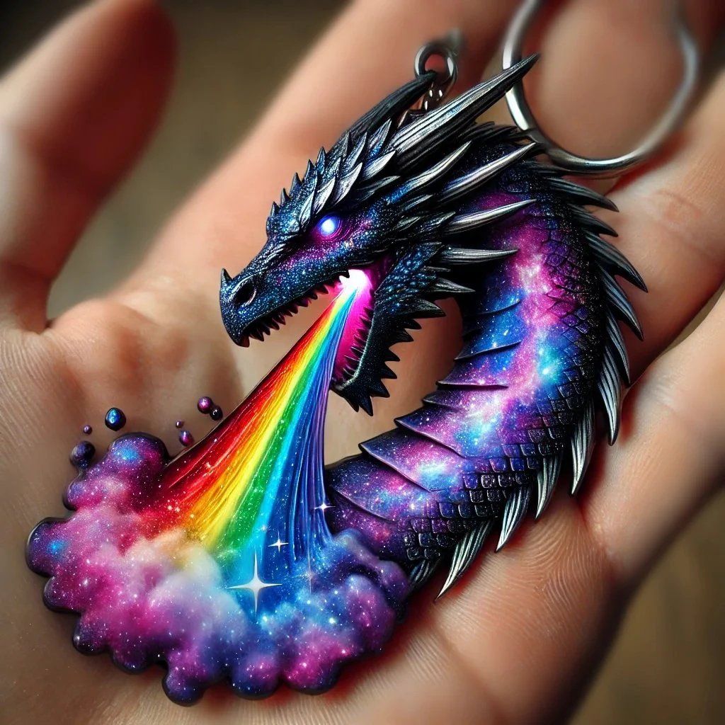 Handmade Dragon Breath Keychain