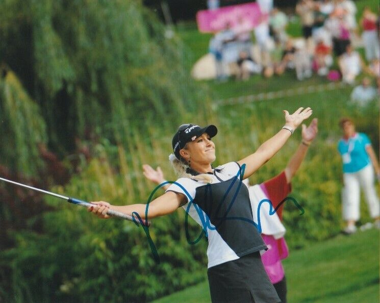 SEXY NATALIE GULBIS SIGNED LPGA GOLF 8x10 Photo Poster painting #8 Autograph PROOF