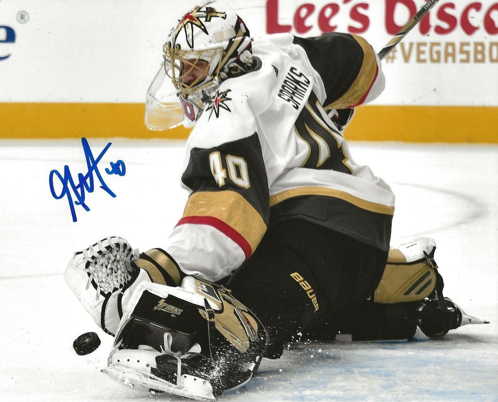 Garret Sparks signed Las Vegas Golden Knights 8x10 Photo Poster painting autographed 4