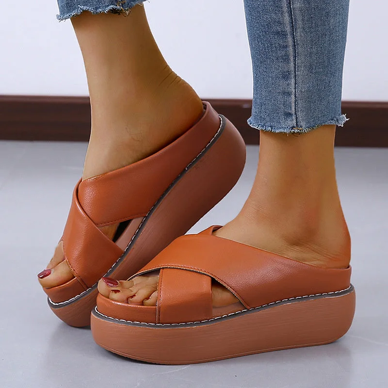Women's Summer Vintage Round Toe Platform Shoes