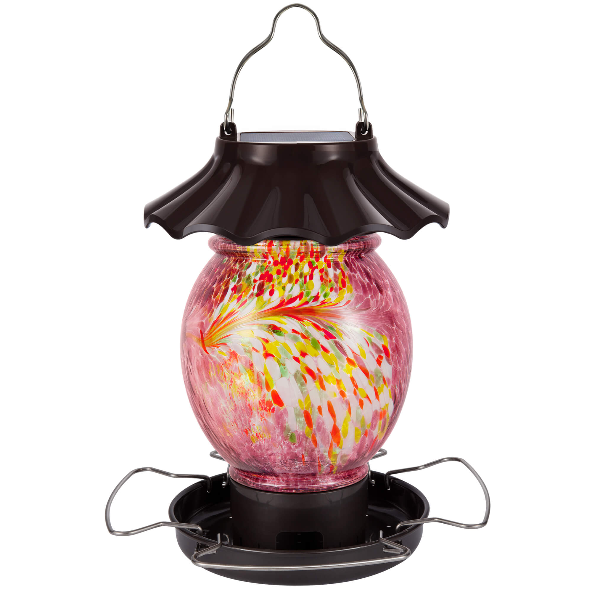 LUJII Solar Lantern Bird Feeder Purple