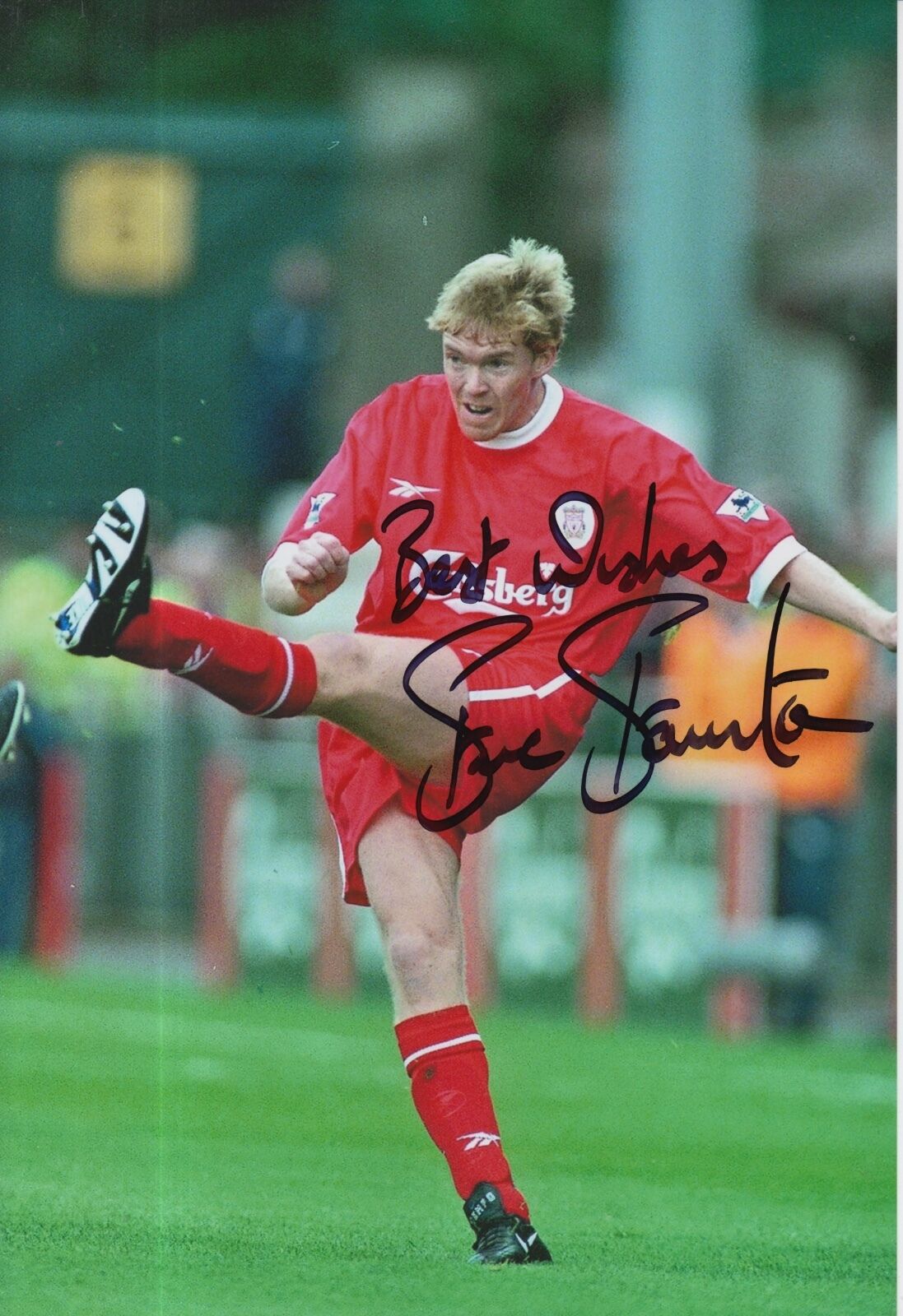 Steve Staunton Hand Signed Liverpool 12x8 Photo Poster painting 1.