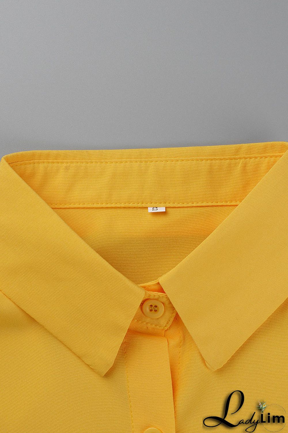 Light Blue Casual Simplicity Solid Patchwork Buckle Turndown Collar Long Sleeve Two Pieces