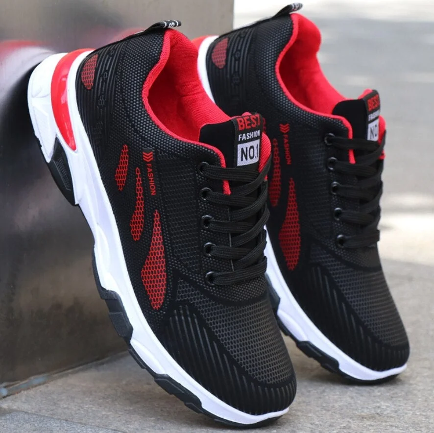 New Casual Shoes for Men Spring Autumn Lace UP Breathable Mesh Male Shoes High Quality Fashion Sneaker