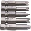 5pcs 50mm U4-U8 S2 Alloy Steel Magnetic U Shaped Electric Screwdriver Bits