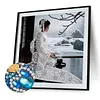 Snow Garden Kimono Lady Special Shaped 5D DIY Partial Drill Diamond Painting Kits for Adults Beginners Home Decor Diamonds Dots Gem Art Kits Diamond Art Kit 11.81 X11.81inch