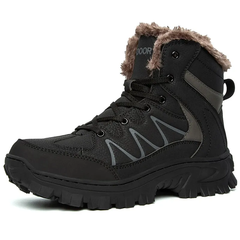 New Men's Snow Boots Thick Plush Warm Men's Winter Boots Waterproof Men's Platform Boots Outdoor Men's Sneakers Luxury Shoes