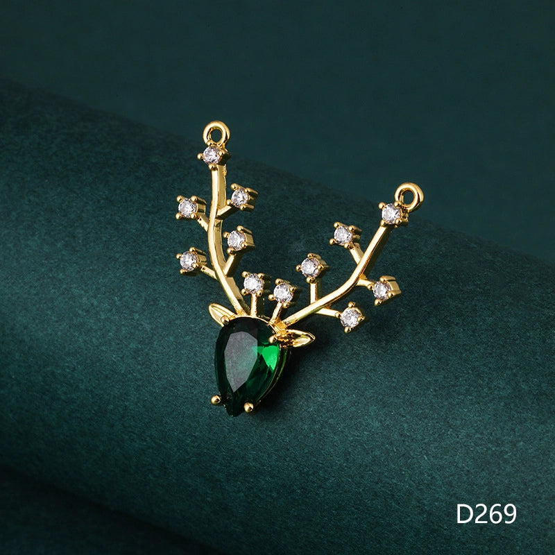 1 Piece 1-2cm Copper Zircon Geometric Jewelry Accessories Pendant