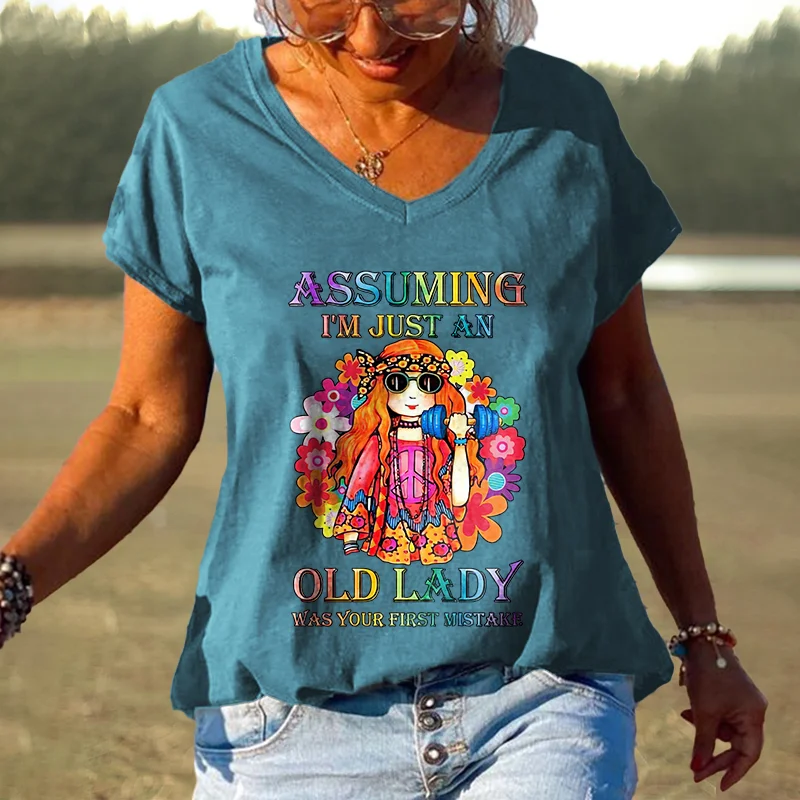 Assuming I'm Just An Old Lady Casual Graphic Tees