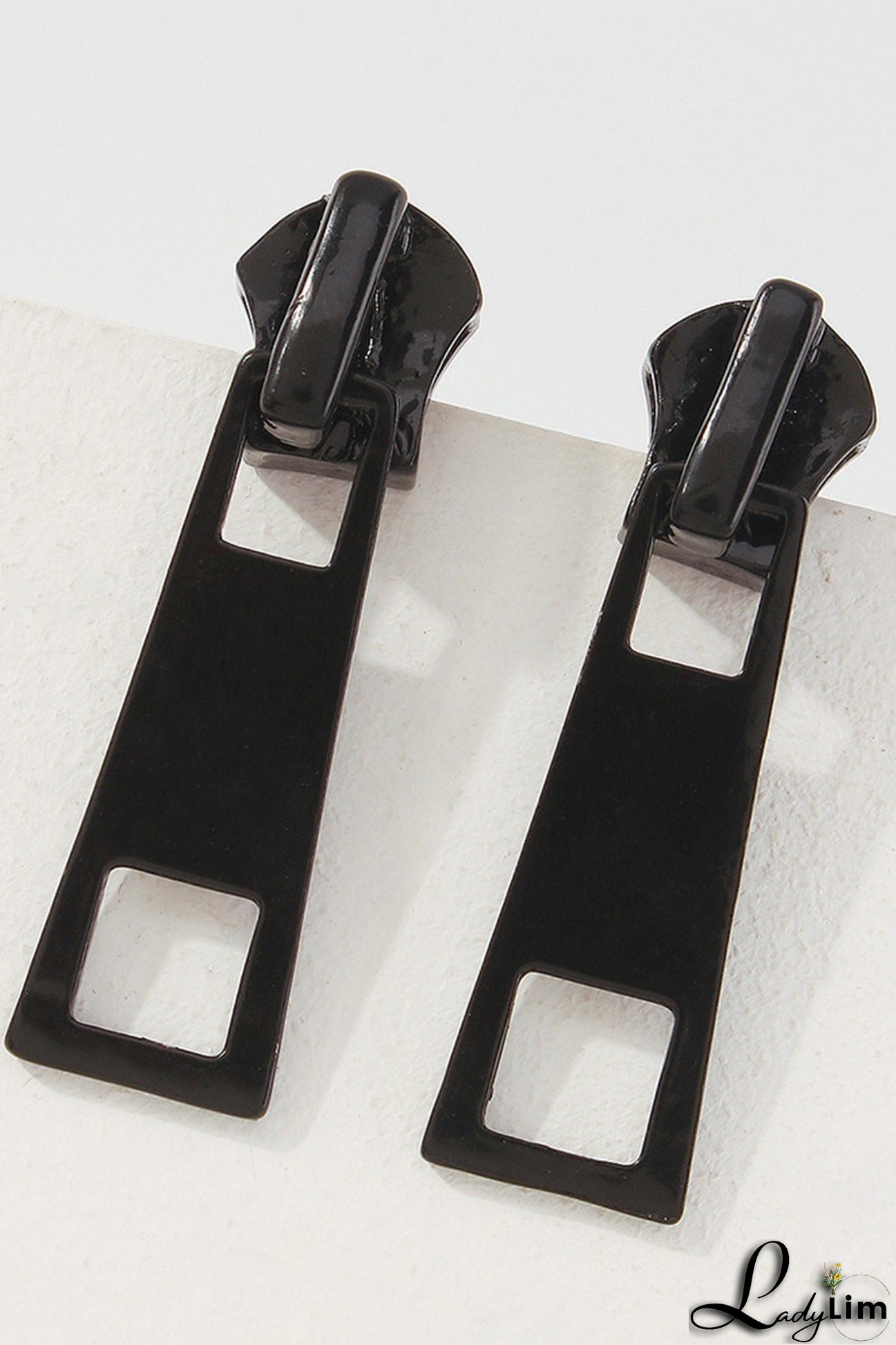 Candy Color Metal Zipper Earrings