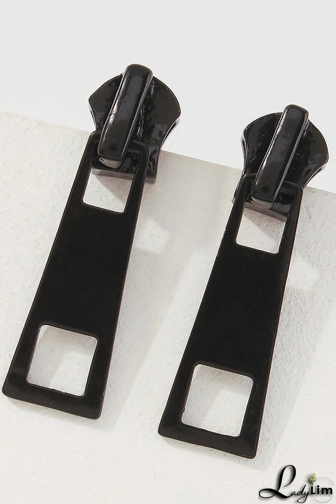 Candy Color Metal Zipper Earrings