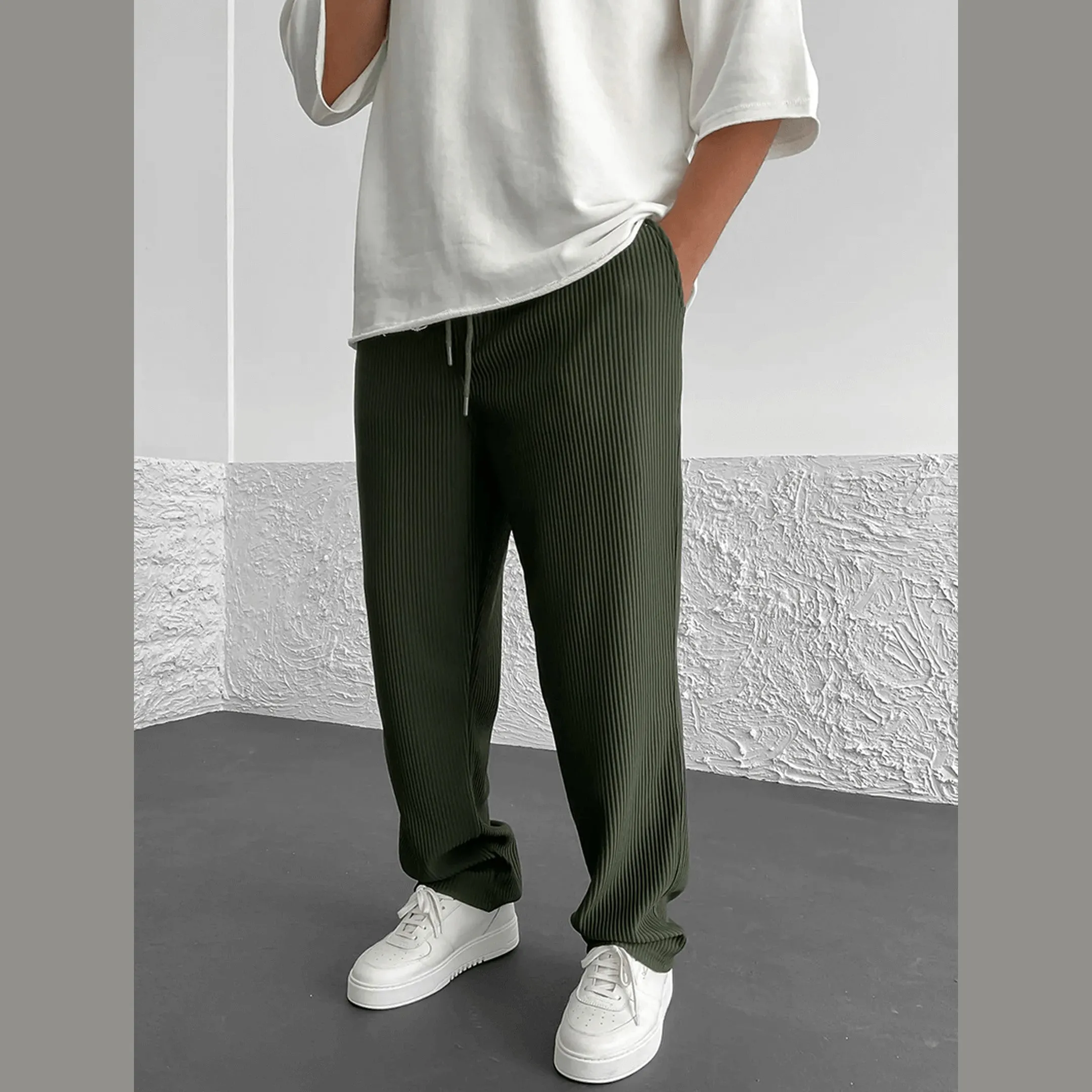 Men's Finn Ribbed Knit Joggers &ndash; Relaxed Fit Casual Trousers