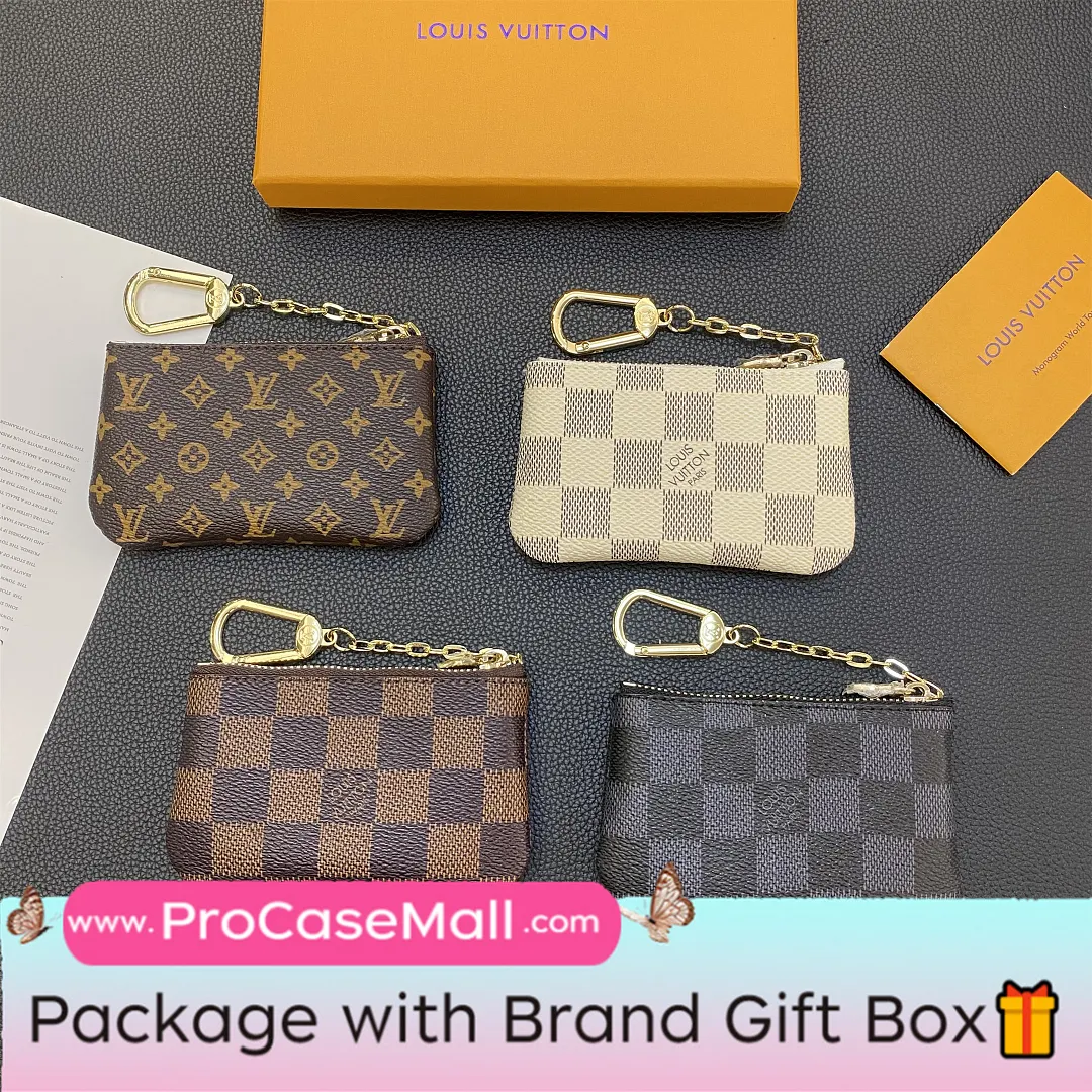 Louis Vuitton Monogram Canvas Leather Coin Purse Checkerboard Wallet