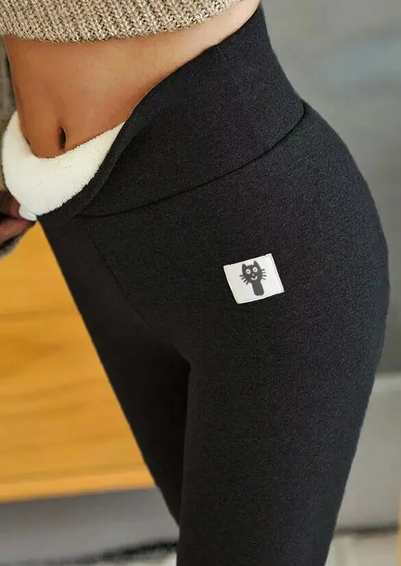 Winter Thickened Warm Fleece Lined High Waist Leggings  Stunahome.com