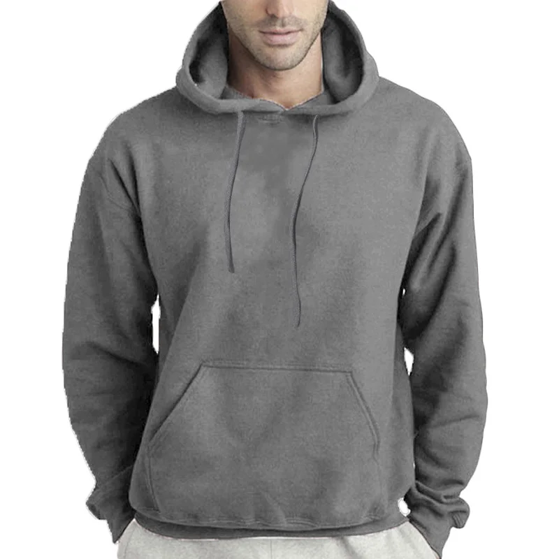 Solid Cotton Men's Pullover Hoodies Sweatshirts-VESSFUL