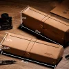 2024 new style retro cowhide American stationery box and pencil case