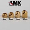 AMK 4pcs Heavier Brass 6x12mm Wheel Hex Extended Adapter for RC Crawler TRX4 TRX-4 1/10 RC Hex Wheel Hubs Adapters (4pcs 6MM Wheel Hex Extended Adapter)