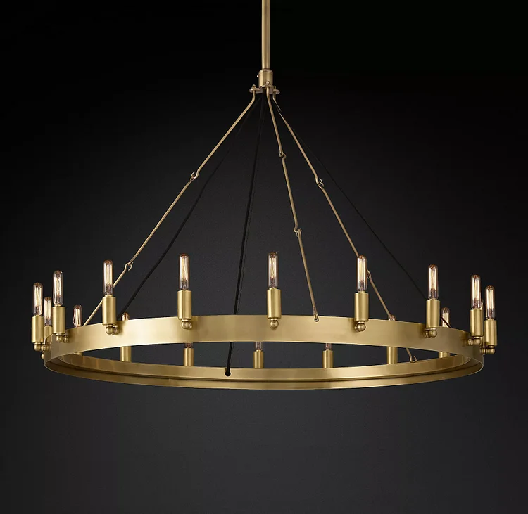 Camino Vintage Filament Round Chandelier 38" Vjlight