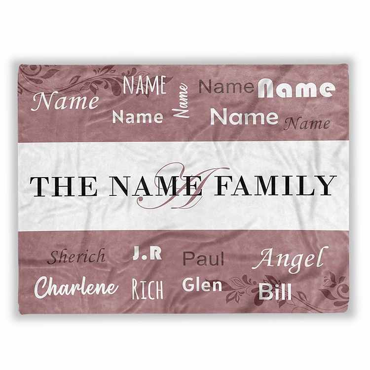 BlanketCute-Personalized Family Blanket with Your Family's Names | 02