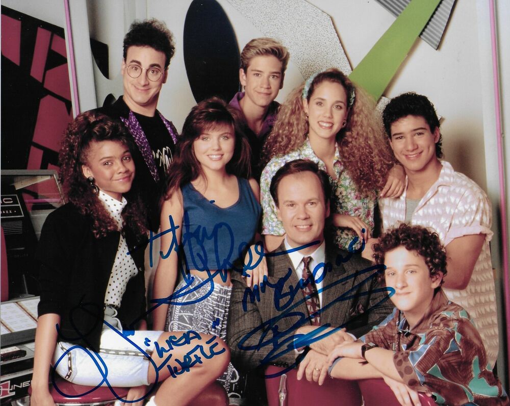 Saved By the Bell Cast of 3 Original Autographed 8X10 Photo Poster painting