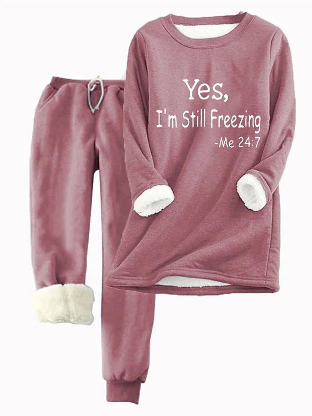 Women's Yes I'm Still Freeze Fleece Hooded Casual Suit socialshop