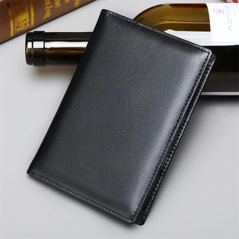 Unisex Leather Card Holder Multifunctional Retro Simple Fashion Passport Holder