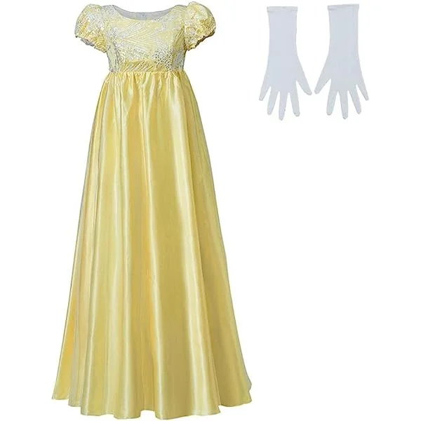 Penelope Featherington Cosplay Costume Womens Regency Dress Tea Party Ball Gown