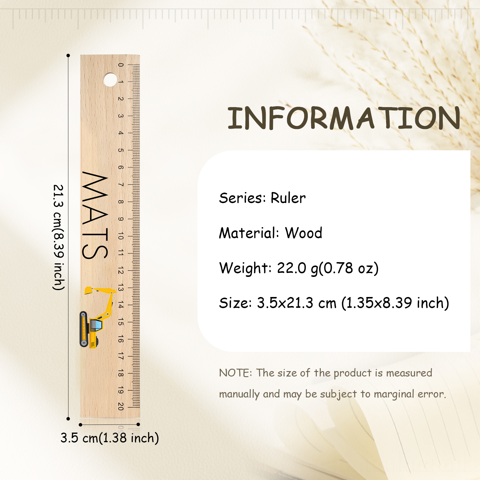 Custom 1 Name Ruler Wooden Ruler Back To School Gift for Boys Girls-Jessemade AU