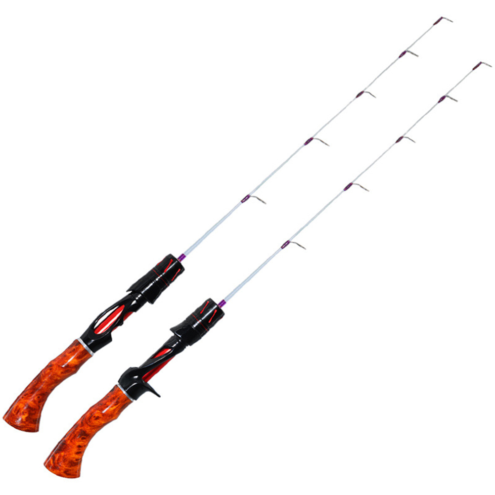 

Ice Winter Fishing Rod Outdoor Sport Mini Feeder Wooden Handle Fishing Pole, Gun handle, 501 Original