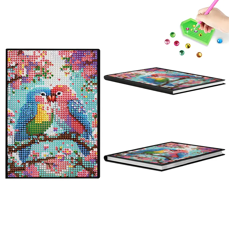 5D DIY Diamond Art Painting Notebook Kit Crystal Notepad Sketchbook for Birthday gbfke