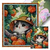 (US Local)Cat -14CT Stamped Cross Stitch Kit(37x47cm)