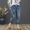 Gioiacombo&trade; Jeans a vita alta ricamati vintage da donna